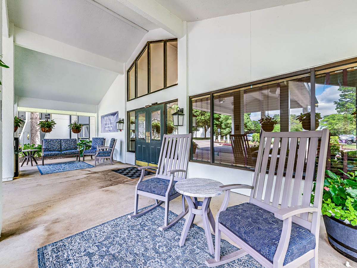Winter Village Front Entrance Sitting Area