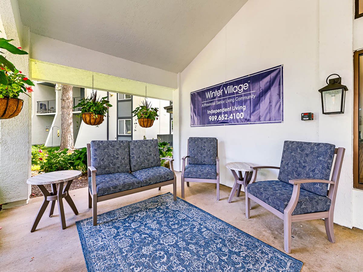 Winter Village Porch Seating