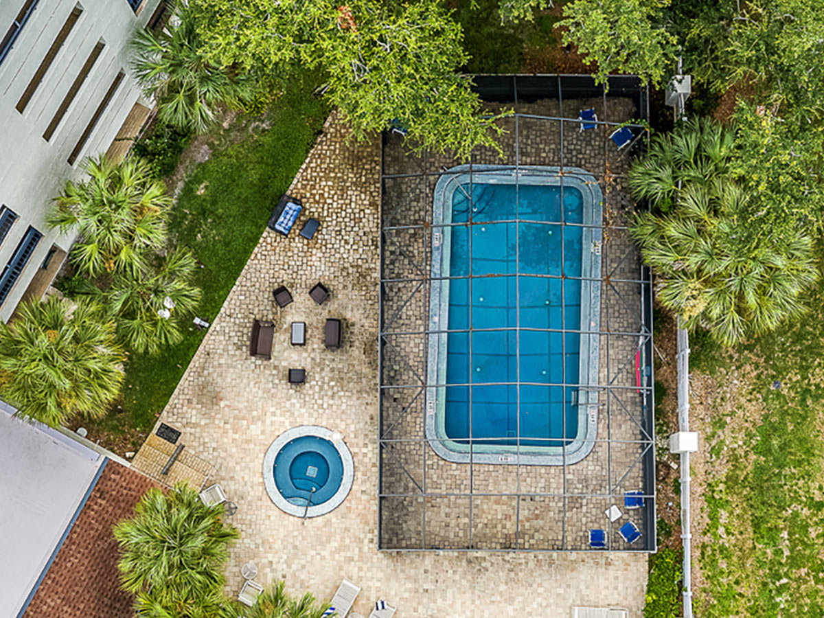 Belleair Towers Aerial View Pool