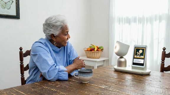 One of the new AI tools for seniors, ElliQ 3.0. Image from Intuition Robotics