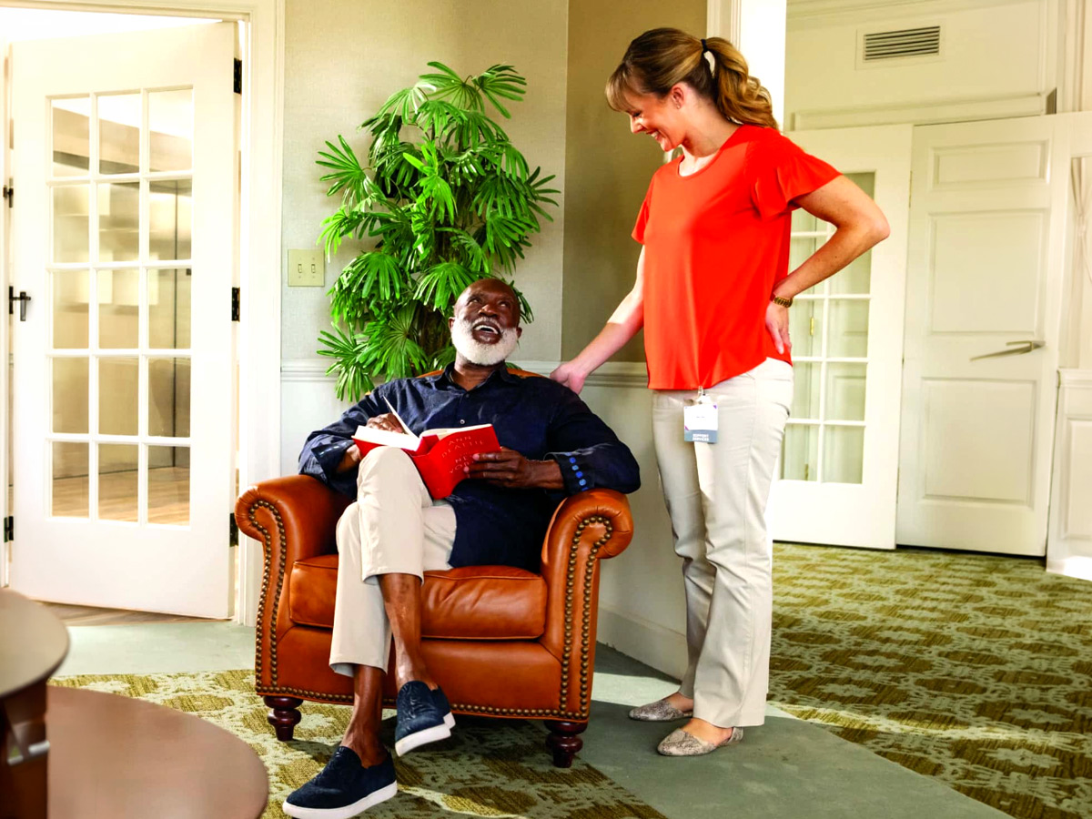 The Arbors Man with Caregiver