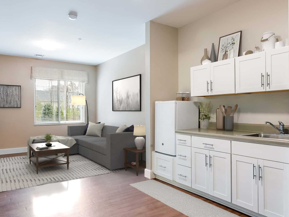 The Hamilton Living Room and Kitchen