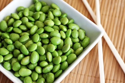 Edamame, ready to eat, a good source of soy protein