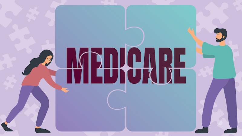 People putting together a big medicare puzzle