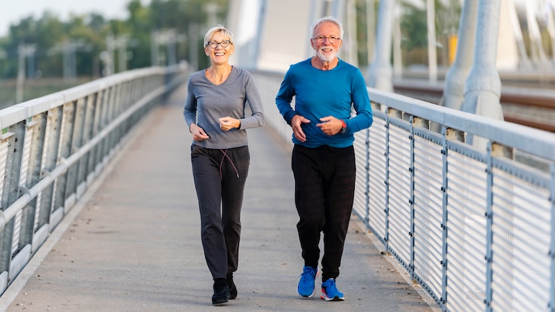 Senior couple slow jogging. Lordn7